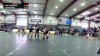 190 lbs 3rd Place Match - Logan Thiriot, Pahranagat Valley vs Jake Trowbridge, Pershing County