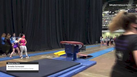 Amelia Schendel - Women's Pairs, Perpetual Motion Gymnastics Center - 2021 Women's Xcel Region 4 Championships
