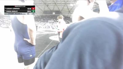 Boys 3A 132 lbs Champ. Round 3 - Owen Ensley, Sedro-Woolley vs Logan Lorenzo, Bellevue