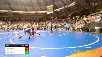 90 lbs Consi Of 16 #1 - Joe Birkett, Sebolt Wrestling Academy vs Odin Harrell, Wildcats Wrestling