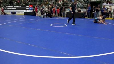 92 lbs Champ. Rd Of 16 - Dominick Sinnwell, Immortal Athletics Wrestling Club vs Levi Ormsby, Big Game Wrestling Club