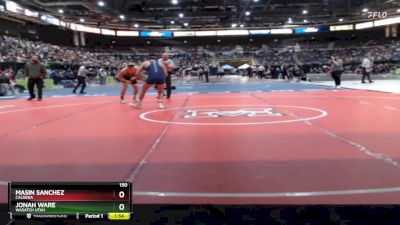 150 lbs Champ. Round 1 - Masin Sanchez, Caldera vs Jonah Ware, Wasatch Utah