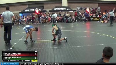 64 lbs Round 1 (4 Team) - Ryder Upchurch, Spatola Wrestling vs Brenden Romero, Ares