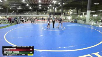 155 lbs 3rd Place Match - Chase Shelley, Bandits vs Deangelo Hodges, Independence Middle School