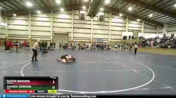 165 lbs Champ. Round 1 - Hayden Johnson, Lehi vs Dustin Rhoades, Uintah
