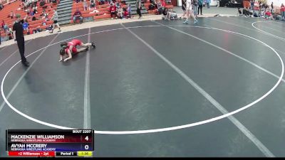 67 lbs Round 1 - Mackenzie Williamson, Nebraska Wrestling Academy vs Avyah McCrery, Nebraska Wrestling Academy