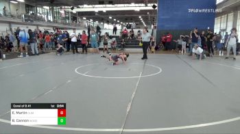 54 lbs Consi Of 8 #1 - Elijah Martin, Climmons Trained/AWC vs Beckett Cannon, Woodstock Wrestling Club