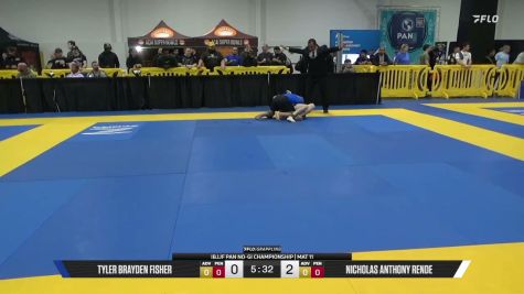 Nicholas Anthony Rende vs Tyler Brayden Fisher 2026 Pan IBJJF Jiu-Jitsu No-Gi Championship