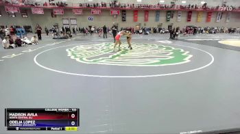 103 lbs Quarterfinal - Madison Avila, North Central (IL) vs Odelia Lopez, Schreiner University