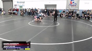 110 lbs Quarterfinal - Jessica LeClair, Soldotna Whalers Wrestling Club vs Hayden Vanderpool, Pioneer Grappling Academy