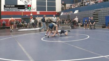 133 lbs Quarterfinal - Lucas Barr, McGuffey vs Garen McDonald, Central Valley