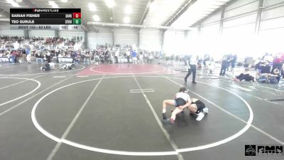 62 lbs Quarterfinal - Sariah Fisher, Savage House WC vs Teo Gurule, Stout Wrestling Academy