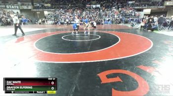 4A 120 lbs Champ. Round 1 - Drayson Elfering, Richland vs Zac Waite, Bothell