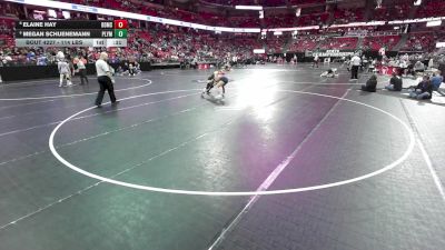 114 lbs Cons. Quarters - Elaine Hay, Brown Deer/Mess./Shore. vs Megan Schuenemann, Plymouth