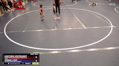 Round 3 - Lightning Whiterabbit, Coon Rapids Mat Bandits Wrestling Club vs Korbin Lanik, Summit Wrestling Academy