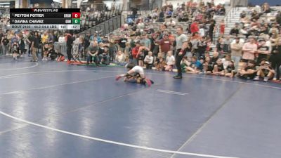 62.4-66.8 lbs 1st Place Match - Peyton Potter, Green River Grapplers Wrestling vs Davina Chavez, Gold Rush Wrestling