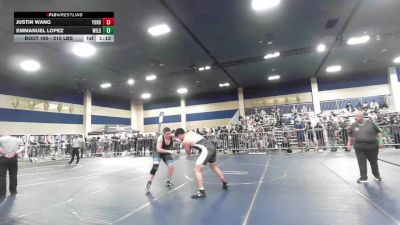 215 lbs Round Of 64 - Justin Wang, Yorba Linda HS vs Emmanuel Lopez, Wildpack
