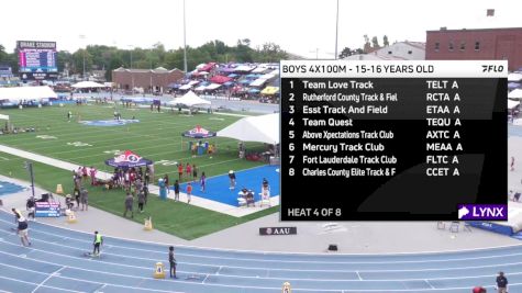 Youth Boys' 4x100m Relay Championship, Semi-Finals 4 - Age 15-16