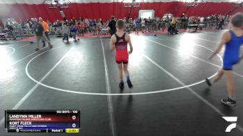 106 lbs Quarterfinal - Landynn Miller, Mauston Talons Wrestling Club vs Kort Fleck, Saint Croix Falls High School Wrestling