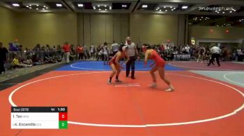 Match - Isabela Tan, King High School - Riverside vs Kelly Escamilla, Dog Pound