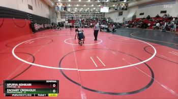 132 lbs Semifinal - Zachary Cronholm, Mountain Range vs Apurva Adhikari, Overland