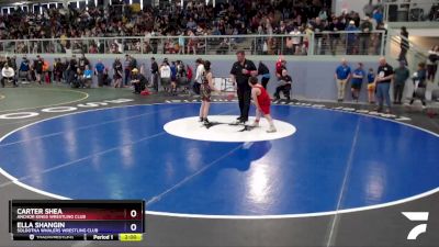 120 lbs Round 1 - Ella Shangin, Soldotna Whalers Wrestling Club vs Carter Shea, Anchor Kings Wrestling Club