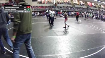 90 lbs Champ. Round 1 - Zander Hellbusch, Hawks Wrestling Club (Lincoln) vs Logan Sparks, Milford Wrestling Club