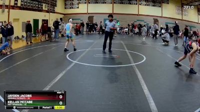 100 lbs Round 3 (10 Team) - Kellan Mccabe, Mat Warriors vs Jayden Jacobs, Virginia Patriots