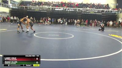 149 lbs Champ. Round 1 - Larry Cruz, Rio Hondo College vs Isaiah Ulloa, Cerritos College