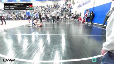 60 lbs Semifinal - Jovey Roberts, Columbus Wrestling Club vs Jimmy Allen, Owasso
