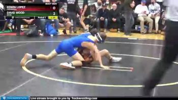 106 lbs Quarterfinal - Edwin Lopez, Chaparral vs David Wood, Basic