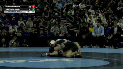 149 lbs 1st Place Match - Matthew Sarbo, Pitt-Johnstown vs Cody Thompson, Colo. Sch. Of Mines