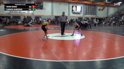 86 lbs Semifinal - Aram Banes, Wrath vs Carson Olmstead, McDominate Training Center