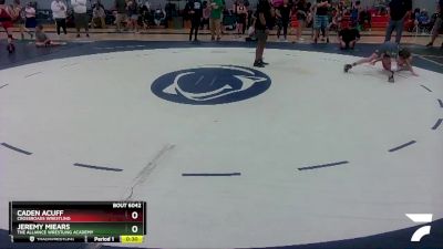 92 lbs Round 2 - Jeremy Miears, The Alliance Wrestling Academy vs Caden Acuff, Crossroads Wrestling