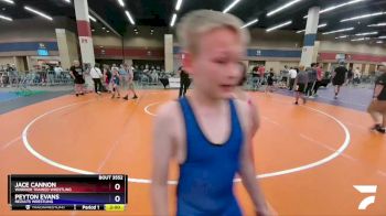 92 lbs Cons. Round 2 - Jace Cannon, Warrior Trained Wrestling vs Peyton Evans, ReZults Wrestling