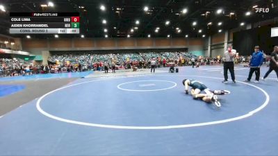 138 lbs Cons. Round 2 - Aiden Khorramdel, Redwood -Visalia vs Cole Lima, Gregori