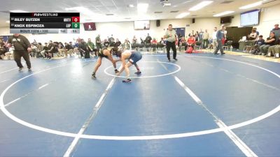 120 lbs Cons. Round 7 - Knox Espinoza, LB Poly vs Riley Butzen, Mountain View (Mesa) High School