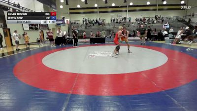 120 lbs 3rd Place - Colby Brown, Catlett Wrestling vs Jestin Seiz, Level Up Wrestling Center