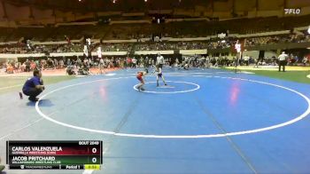 52 lbs Quarterfinal - Carlos Valenzuela, Guerrilla Wrestling (GWA) vs Jacob Pritchard, Williamsburg Wrestling Club