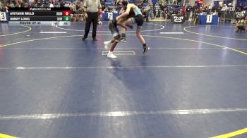 90 lbs Round Of 32 - Aviyahn Mills, Roundtree W.A. vs Jimmy Long, Seneca Valley