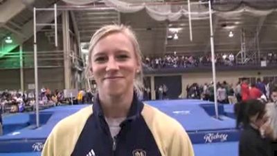 Mary Saxer after pole vault at ND Meyo Invite 2009