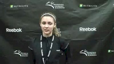 Jessica Parry after mile at 2009 Rbk Boston Indoor Games