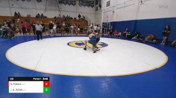 138 lbs Cons. Round 3 - Atticus Ayres, Cardinal WC vs Shane Takara, Kaitoa WC