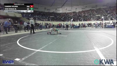 49 lbs Quarterfinal - Camden Holden, Ponca City Wildcat Wrestling vs Jose Rosas Jr., OKC Saints Wrestling
