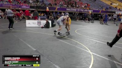 184 lbs Semis & 3rd Wb (16 Team) - Quayin Short, Wyoming vs Adrien Cramer, Central Michigan