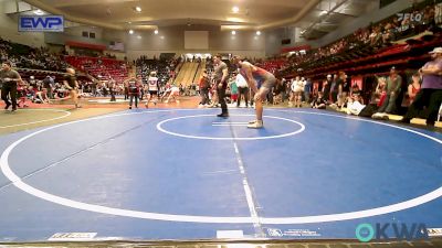 170 lbs Quarterfinal - Isaac Sherrill, Skiatook Youth Wrestling vs Dagan Hopkins, Vinita Kids Wrestling