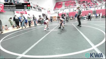 83 lbs Rr Rnd 1 - Ledger Rother, Rough Riders vs Ryker Williams, Harrah Little League Wrestling