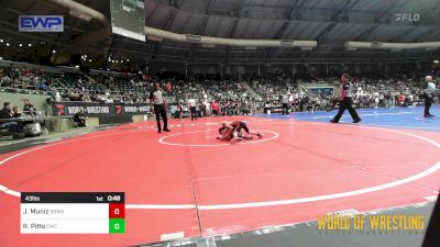 43 lbs Quarterfinal - Jeffrey Muniz, Red Star Wrestling Academy vs Rhett Pitts, Cowboy Wrestling Club