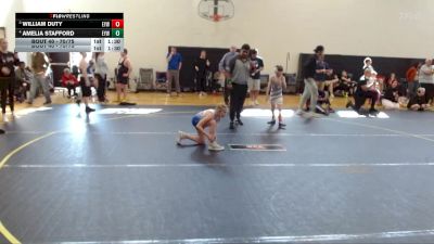 70/75 Round 3 - William Duty, Eastside Youth Wrestling vs Amelia Stafford, LA Elite Wrestling