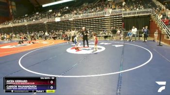 59 lbs Cons. Round 3 - Aicen Gerrard, Evanston Elite Wrestling Club vs Carson Majhanovich, Green River Grapplers Wrestling